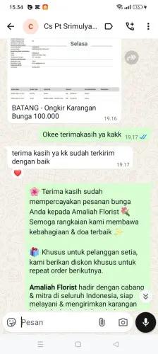 Testimonial Papan Bunga sarageni