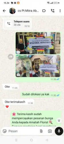 Testimonial Papan Bunga sarageni