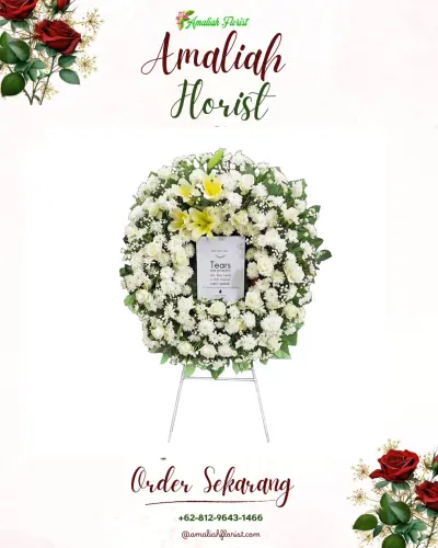 Krans Bunga Duka Cita sarageni